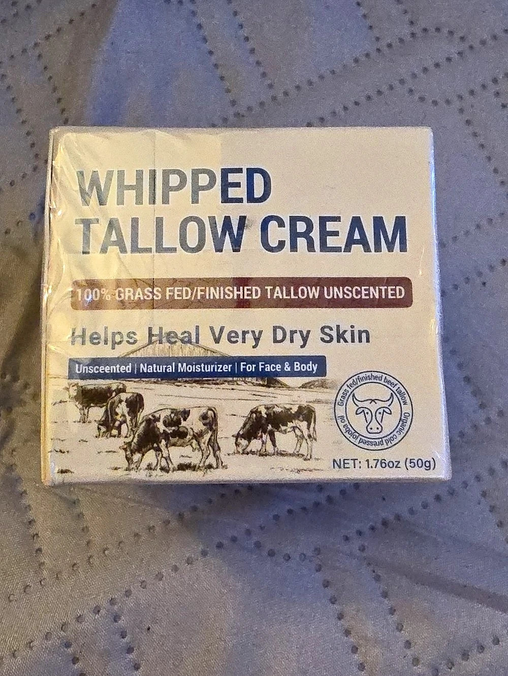 Whipped Tallow Cream Unscented 50g Unscented Beef Tallow Face & Body Cream